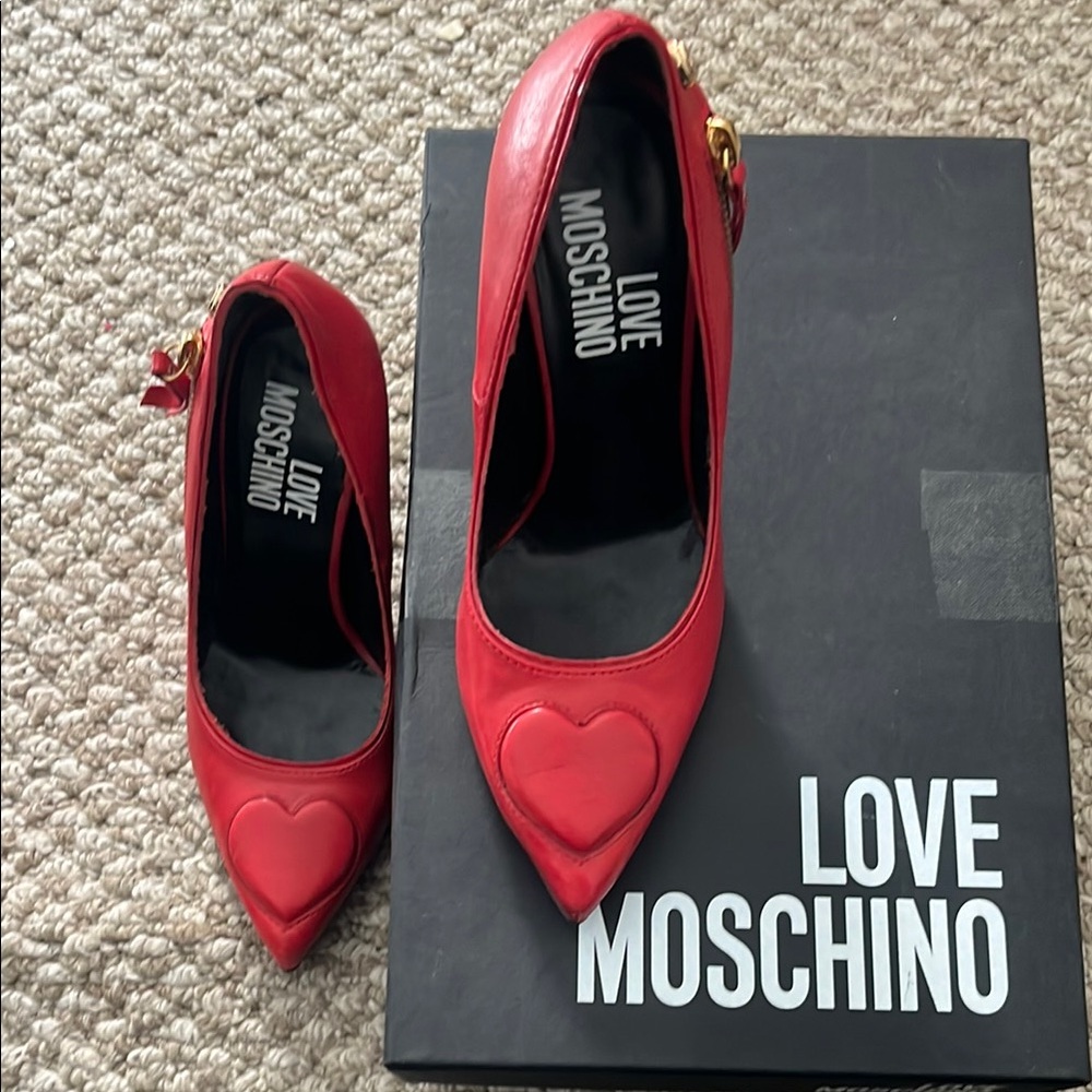 Love Moschino Red Stiletto Heels